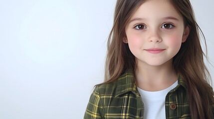 Fototapeta premium Adorable Little Girl Portrait Studio Shot Child