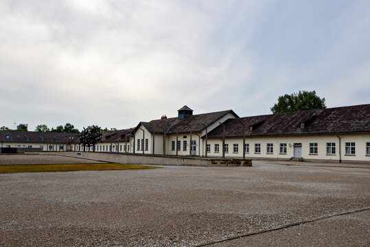 Dachau, Germany - August 2015: Dachau concentration camp and memorial