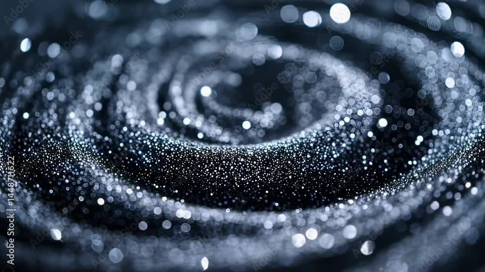 Aufkleber abstract swirling galaxy of glittering particles with bokeh effect