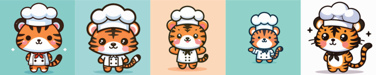 cute tiger vector cosplay chef © sarah16blakeyxh2
