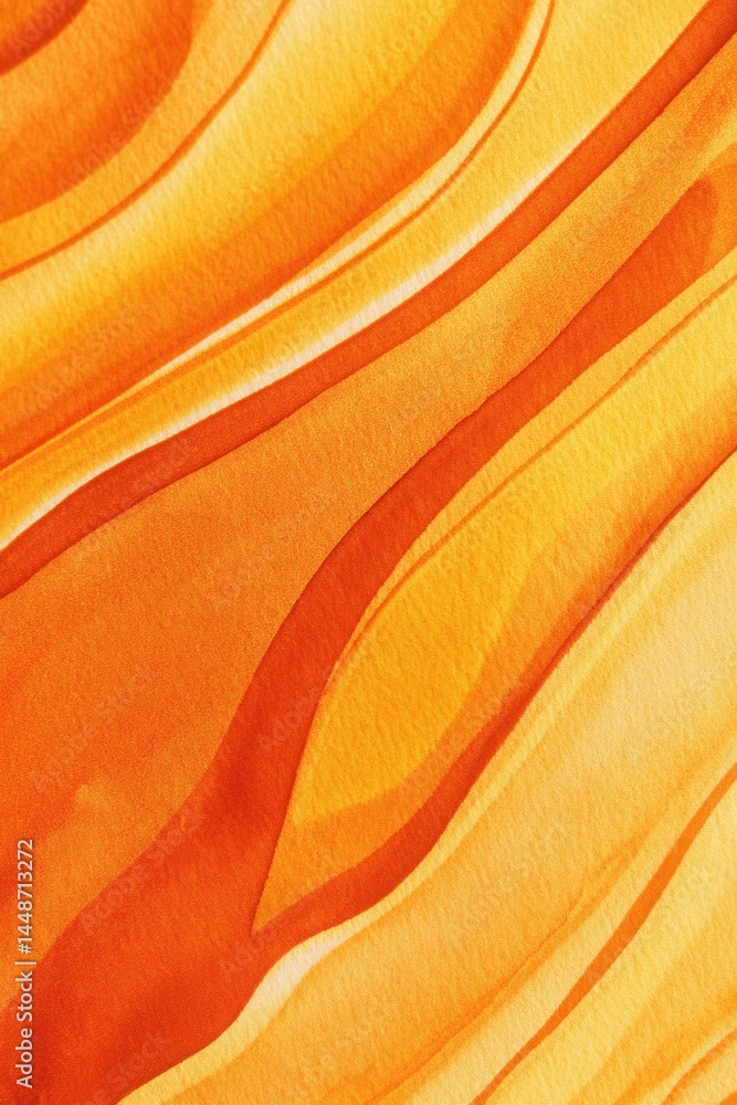 Poster abstract orange and yellow flowing pattern with a warm and inviting color scheme creating a sense of