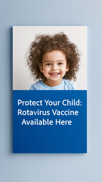 Protect your child with rotavirus vaccine poster mockup for healthcare awareness