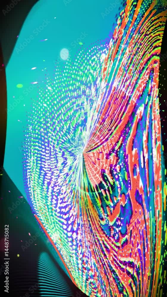 Fototapete Vibrant colors intertwine and flow smoothly, creating an immersive visual experience showcasing dynamic abstract patterns
