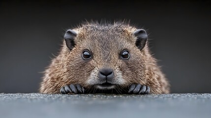 Obraz premium Adorable Young Woodchuck Closeup Wildlife Photo