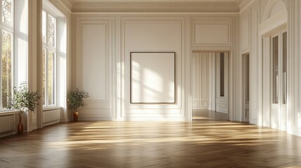 Fototapeta premium Elegant, sun-drenched interior