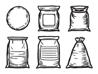 Feed Bag line art icon software illustration design