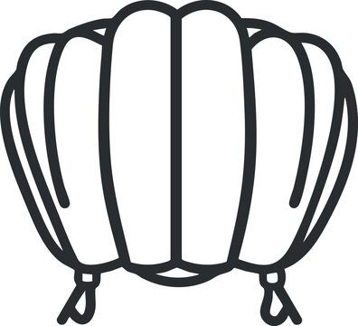 recommend clip art: Outline icon of a pumpkin vegetable isolated on a white background representing autumn harvest and seasonal produce