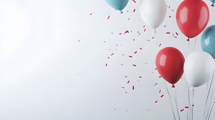 Red White Blue Balloons Celebration Party Festive Background