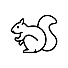 Obraz premium Cute baby squirrel illustration, playful pose on white background, copy space