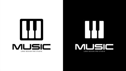 Music Logo typography with icon designed. Music Logo typography with icon designed.