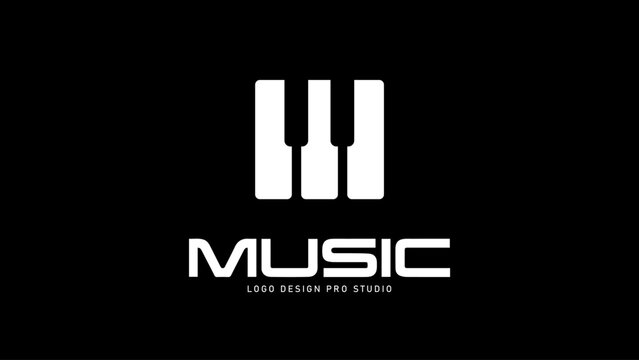 Music Logo typography with icon designed. Music Logo typography with icon designed.