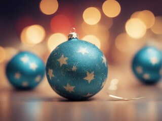Obraz premium christmas decoration on blue background