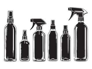 Foliar Spray line art icon minimalist style illustration