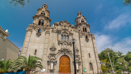 Parroquia Virgen Milagrosa Church in Lima, close to Kennedy Park timelapse hyperlapse, Peru