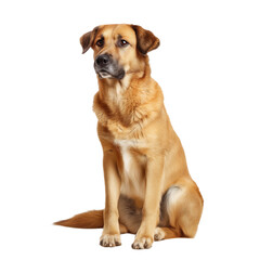 Obraz premium Stunning Golden Dog Portrait - A Loyal Companion , isolated on white background PNG