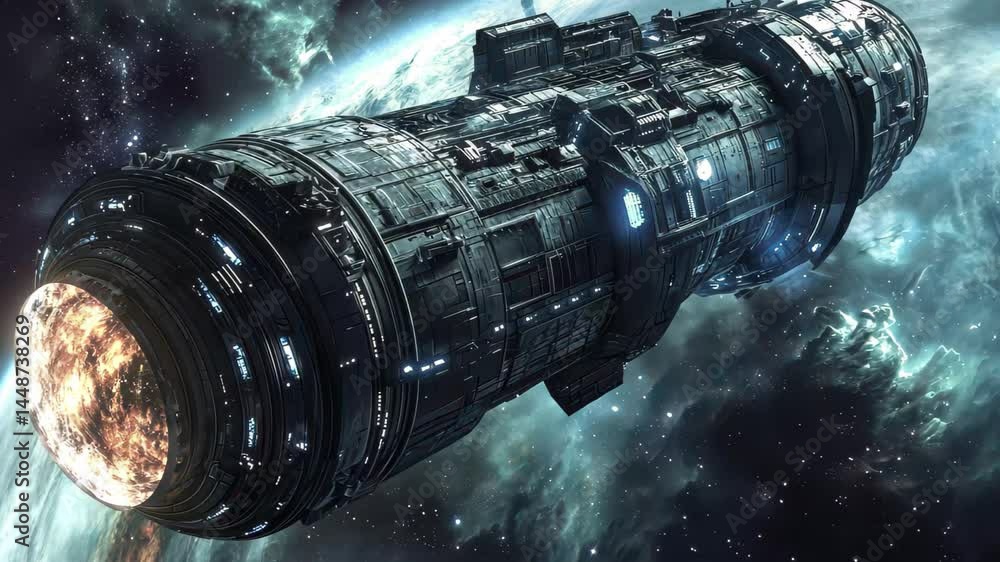 Poster unique animated wormhole through space creates a stunning visual of cosmic movement and exploration,