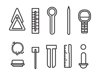 Geometric Line Art Representation of a Ruler for Designers