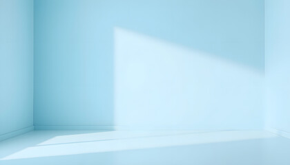 Obraz premium Empty light blue room with gradient light blue background and Light blue abstract effect background. Christmas, valentine's day, new year concept, enhance. with white shades