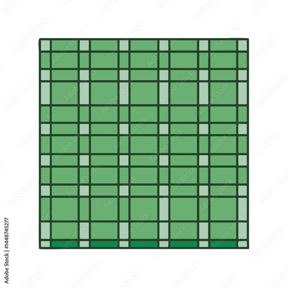 Poster green grid pattern background design vector illustration with squares and lines geometric shapes bac