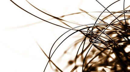 Abstract Brown Metal Wire Tangled Network Design