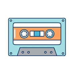 Retro cassette tape music audio vintage record player sound technology old media playlist