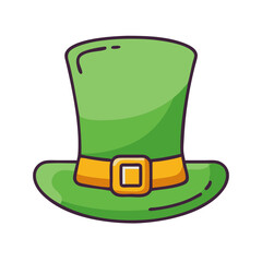 Celebrate st patrick's day with this lucky green leprechaun hat vector illustration design