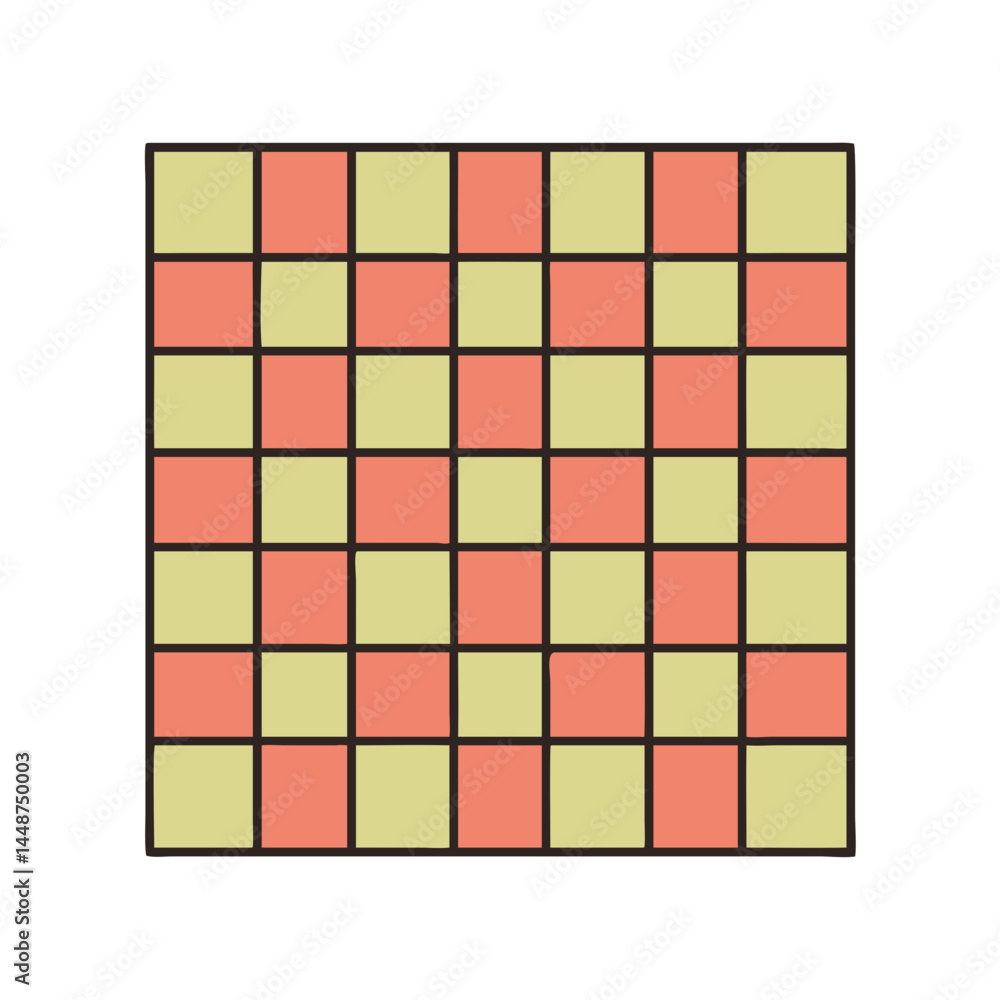 Poster checkerboard pattern design vector illustration square grid tile background graphic art abstract des