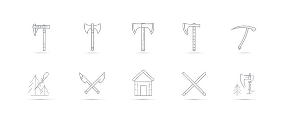 icon sheet, simple shapes, Axe icons