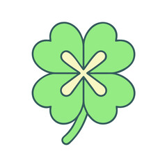 Fototapeta premium Four leaf clover st patricks day shamrock lucky irish symbol illustration vector graphic design element