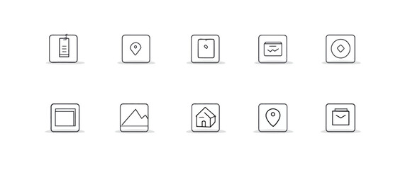 icon sheet, simple shapes, Card icons