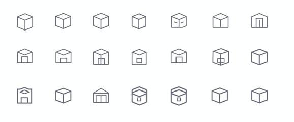 icon sheet, simple shapes, Cube icons