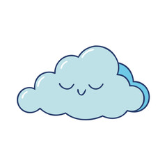 Obraz premium Cute cloud vector illustration for weather forecast design sky cloudscape cartoon graphic element design