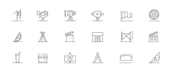 icon sheet, simple shapes, Film icons