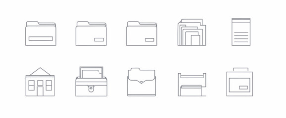 icon sheet, simple shapes, Folder icons