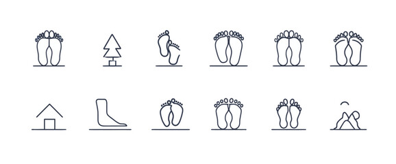 icon sheet, simple shapes, Footprint icons
