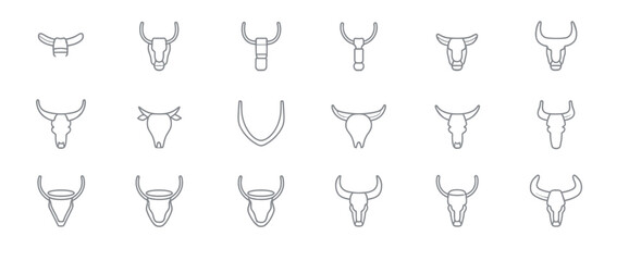 icon sheet, simple shapes, Horn icons