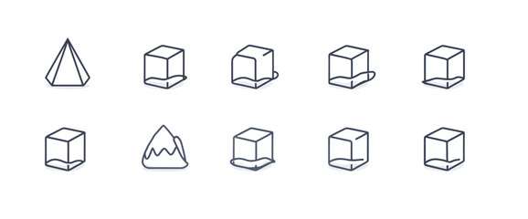icon sheet, simple shapes, Ice icons