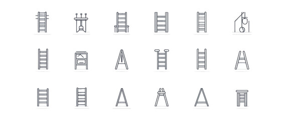 icon sheet, simple shapes, Ladder icons