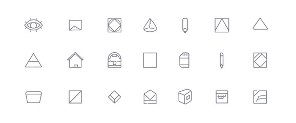 icon sheet, simple shapes, Marker icons