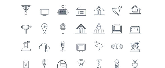 icon sheet, simple shapes, Mic icons