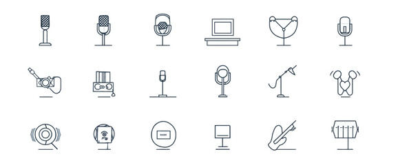 icon sheet, simple shapes, Mic icons