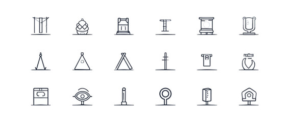 icon sheet, simple shapes, Thread icons
