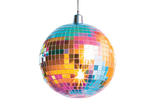 Disco Light Ball Reflecting Colors