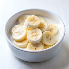 Sliced Banana With Creamy Texture White