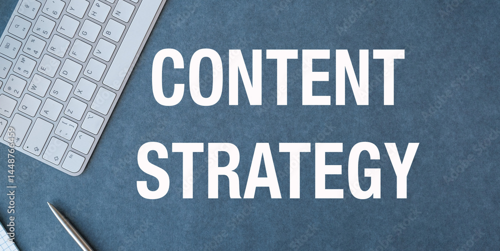 Poster concept of creating a plan or strategy for content