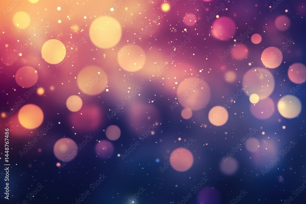 Aufkleber warm abstract bokeh background with creamy gradient and soft glowing light