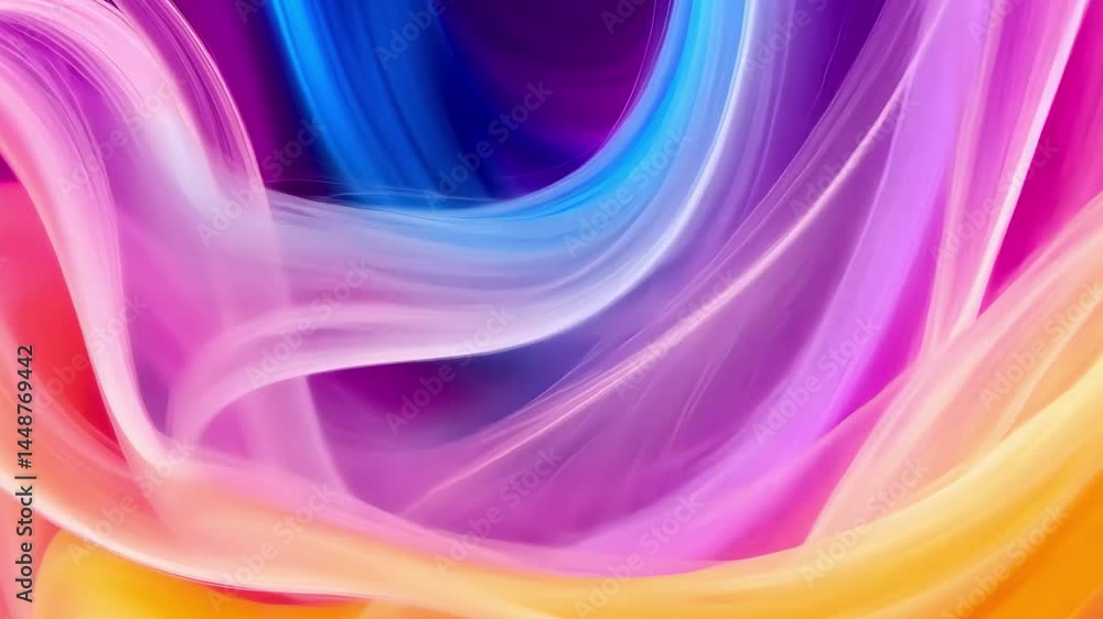 Poster abstract shapes dance over a vibrant background filled with color and movement, abstract shapes movi