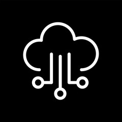 Digital Cloud Technology Icon vector design