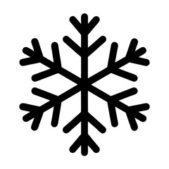 Simple six pointed snowflake design, graphic art for winter and Christmas