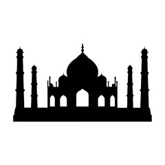Silhouette of the Taj Mahal India a Symbol of Love and Architecture